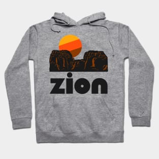 Retro Zion ))(( Tourist Souvenir National Park Design Hoodie